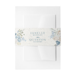 Winter Florals Cotswold Romantische Hochzeit Einladungsbanderole