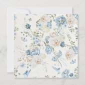 Winter Florals Cotswold Romantischer Platz Hochzei Einladung (Rückseite)