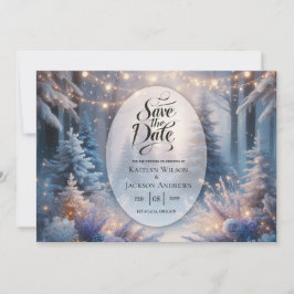 Winter Florals in Mattierten Pines Hochzeit Save The Date