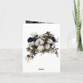 Winter Florals Konifers Weihnachtsfeiertagen Karte (Rückseite)