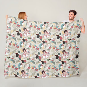 Winter Florals neutral Fleecedecke