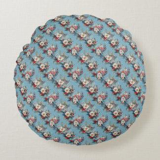 Winter Florals Rundes Kissen