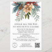 Winter Florals Store Christmas Angebote QR Code Flyer (Vorne)