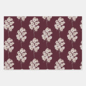 Winter Florals Wrapping Paper Flat Sheet Set 3 Geschenkpapier Set (Vorderseite 3)