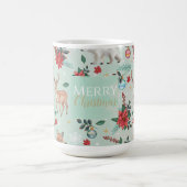 Winter Florest Animals Weihnachtsmuster Kaffeetasse (Mittel)