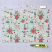 Winter Florest Animals Weihnachtsmuster Seidenpapier (Handwerk)