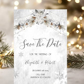 Winter Flower Pinecones Save The Date