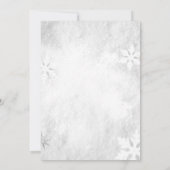Winter Flower Pinecones Wedding RSVP Einladung (Rückseite)