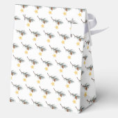 Winter Flower X'mas Tree Tractor Bear Baby Shower  Geschenkschachtel (Rückseite)