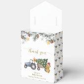 Winter Flower X'mas Tree Tractor Bear Baby Shower Geschenkschachtel (Offen)