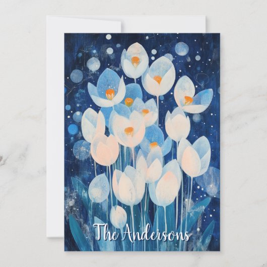 Winter Flowers Feiertagskarte (Vorderseite)