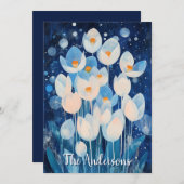 Winter Flowers Feiertagskarte (Vorne/Hinten)