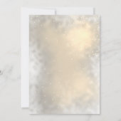 Winter Flowers String Lights Wedding Invitation Einladung (Rückseite)