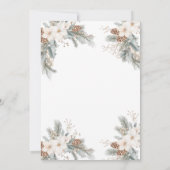 Winter Flowers What’s Baking Gender Reveal Einladung (Rückseite)