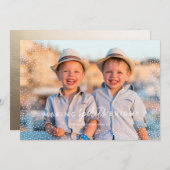 WINTER FLURRIES Foto Weihnachtskarte Feiertagskarte (Vorne/Hinten)