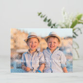 WINTER FLURRIES Foto Weihnachtskarte Feiertagskarte (Stehend Vorderseite)