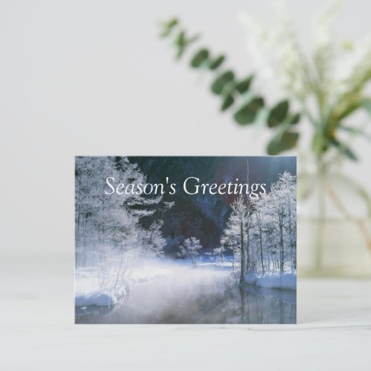 Winter-Fluss- kundengerechte Postkarten (Stehend Vorderseite)