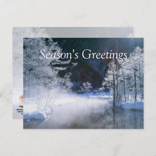 Winter-Fluss- kundengerechte Postkarten (Vorne/Hinten)