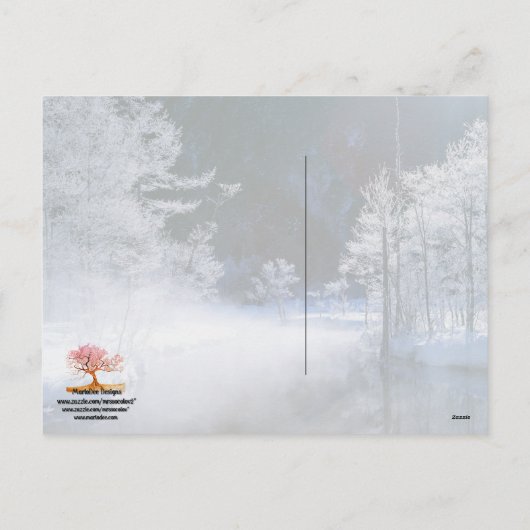 Winter-Fluss- kundengerechte Postkarten (Rückseite)