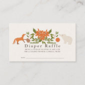 Winter Foliage Baby Showdiaper Raffle Ticket Begleitkarte (Vorderseite)