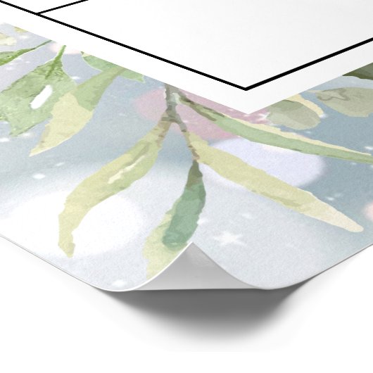 Winter Foliage Babydusche schätzt das passende Dat Poster (Ecke)