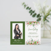 Winter Foliage Business mit Foto Urlaub Postkarte (Stehend Vorderseite)