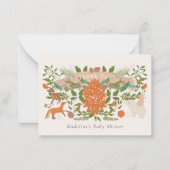 Winter Foliage Cream Baby Dusche Vielen Dank Mitteilungskarte (Vorderseite)