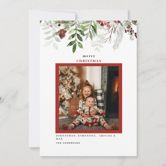 Winter Foliage Foto Modernes Weihnachtsfest (Vorderseite)