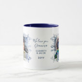 Winter Foliage Frame 2 Foto Tasse (Zentrum)