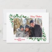 Winter Foliage Frohe Weihnachts-Foto Karte (Vorderseite)
