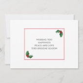 Winter Foliage Frohe Weihnachts-Foto Karte (Rückseite)