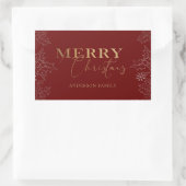 Winter Foliage Frohe Weihnachts-Imitate Foil Rechteckiger Aufkleber (Tasche)