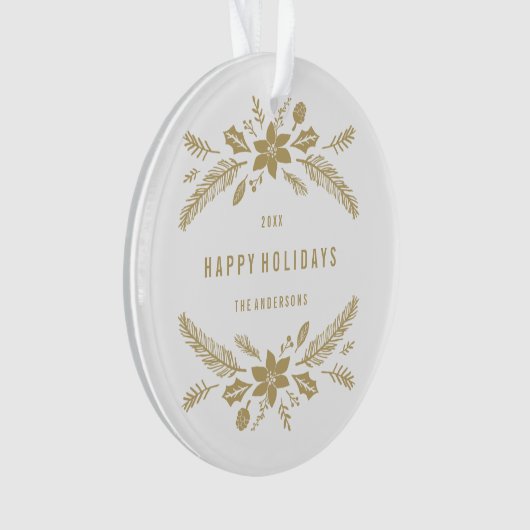 Winter Foliage Gold Ornament (Vorderseite)