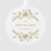 Winter Foliage Gold Ornament (Vorderseite)