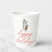Winter Foliage Holiday Beverage Cups Pappbecher (Vorderseite)