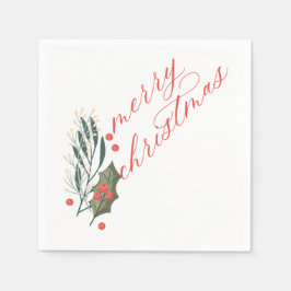 Winter Foliage Holiday Napkins Serviette