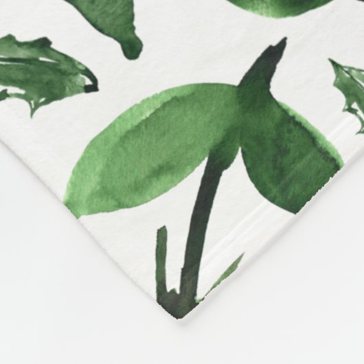 Winter Foliage Holly Berries Botanical Fleecedecke (Ecke)