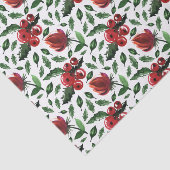 Winter Foliage Holly Berries Botanical Seidenpapier (Ausschnitt)