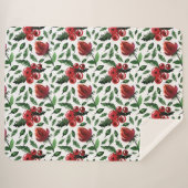 Winter Foliage Holly Berries Botanical Sherpadecke (Vorderseite (Horizontal))