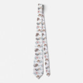 Winter Foliage Muster Neck Tie Krawatte (Vorderseite)
