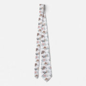 Winter Foliage Muster Neck Tie Krawatte (Rückseite)