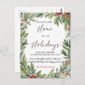 Winter Foliage New Zuhause Holiday Moving Postkarte (Vorne/Hinten)