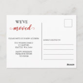 Winter Foliage New Zuhause Holiday Moving Postkarte (Rückseite)