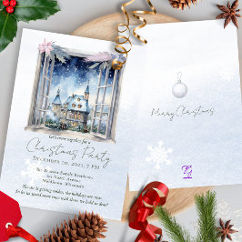 Winter Foliage Pine Forest Aquarell Weihnachten Einladung