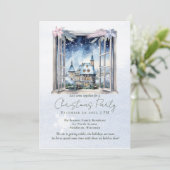 Winter Foliage Pine Forest Aquarell Weihnachten Einladung (Stehend Vorderseite)