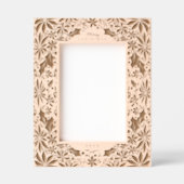 Winter Foliage Poinsettia und Heilige Weihnachten Geätzte Rahmen (Vorderseite)