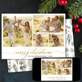 Winter Foliage Script 4 Foto Collage Weihnachten