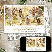 Winter Foliage Script 4 Foto Collage Weihnachten