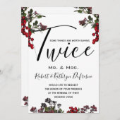 Winter Foliage Sprichwort Es zweimal wöchentlich V Einladung (Vorne/Hinten)