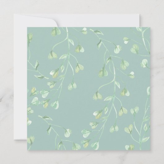 Winter Foliage virtuelle Dusche Einladung (Rückseite)